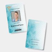 Caduceus Geometric Vertical Foto ID Ausweis (Vorder- & Rückseite)