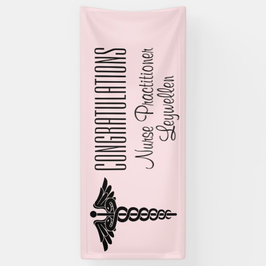 Caduceus-Glückwunsch-Krankenschwester EMT Banner (Vertikal)