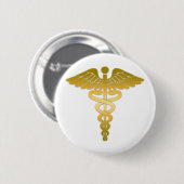 Caduceus golden button (Vorne & Hinten)