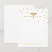 Caduceus Graduation Party Danke Karten (Vorne/Hinten)