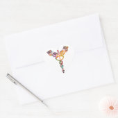 Caduceus Herz-Aufkleber (Umschlag)