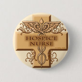 Caduceus Hospice Nurse Button (Vorderseite)