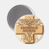 Caduceus Hospice Nurse Magnet (Vorderseite/Rückseite)