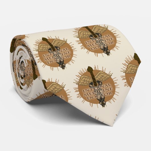 Caduceus Internist Krawatte (Gerollt)