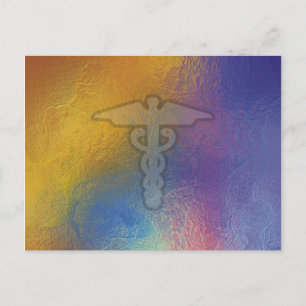Caduceus ist das medizinische Symbol für einen Arz Postkarte