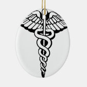 Caduceus Keramik Ornament (Rechts)