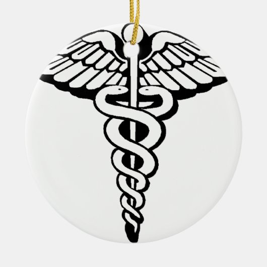 Caduceus Keramik Ornament (Vorne)