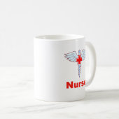 Caduceus-Krankenschwester Kaffeetasse (VorderseiteRechts)