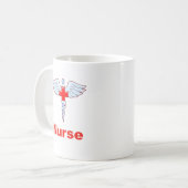 Caduceus-Krankenschwester Kaffeetasse (Vorderseite Links)