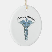 Caduceus Krankenschwester Keramik Ornament (Rechts)