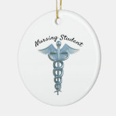 Caduceus Krankenschwester Keramik Ornament (Links)