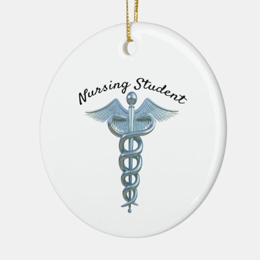 Caduceus Krankenschwester Keramik Ornament (Links)