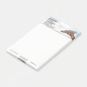 Caduceus Kupfer Rose Gold Medical Luxus Marmor Post-it Klebezettel (angewinkelt)