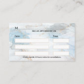 Caduceus Kupfer Rose Gold Medical Luxus Marmor Terminkarte (Rückseite)