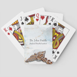 Caduceus Kupfer Rose Medical Gold Luxus Marmor Spielkarten