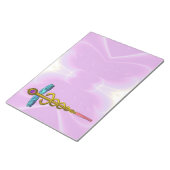 CADUCEUS, lebendiger Goldamethyst Violet Lila Notizblock (angewinkelt)