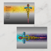CADUCEUS, lebhaft, Amethyst Visitenkarte (Vorne/Hinten)