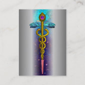 CADUCEUS, lebhaft, Amethyst Visitenkarte (Rückseite)