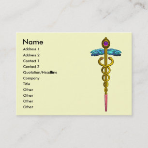 CADUCEUS, lebhafter Goldamethyst Visitenkarte