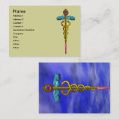 CADUCEUS, lebhafter Goldamethyst Visitenkarte (Vorne/Hinten)