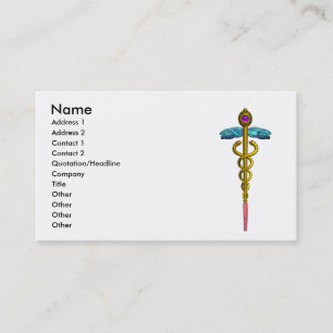 CADUCEUS, lebhafter Goldamethyst Visitenkarte