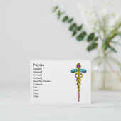 CADUCEUS, lebhafter Goldamethyst Visitenkarte (Stehend Vorderseite)