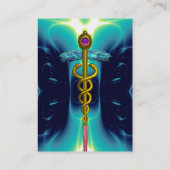 CADUCEUS, lebhafter Goldamethyst Visitenkarte (Rückseite)