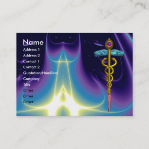 CADUCEUS, lebhafter Goldamethyst Visitenkarte
