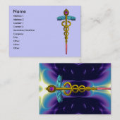 CADUCEUS, lebhafter Goldamethyst Visitenkarte (Vorne/Hinten)