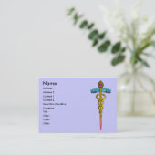 CADUCEUS, lebhafter Goldamethyst Visitenkarte (Stehend Vorderseite)