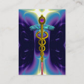 CADUCEUS, lebhafter Goldamethyst Visitenkarte (Rückseite)