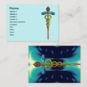 CADUCEUS, lebhafter Goldamethyst Visitenkarte (Vorne/Hinten)
