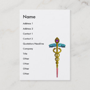 CADUCEUS, lebhafter Goldamethyst Visitenkarte