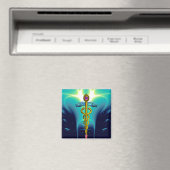 CADUCEUS , lebhafter Goldametist Magnet (In Situ (Geschirrspüler))