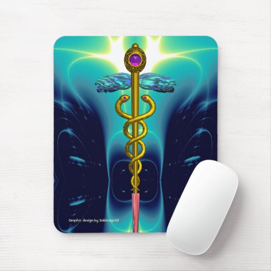 CADUCEUS , lebhafter Goldametist Mousepad (Mit Mouse)