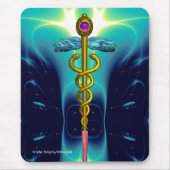 CADUCEUS , lebhafter Goldametist Mousepad (Vorne)