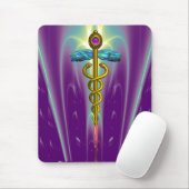 CADUCEUS , lebhafter Goldametist Mousepad (Mit Mouse)
