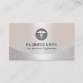 Caduceus Logo Modern Silver Visitenkarte (Vorderseite)