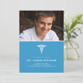 Caduceus Medical Abschluss Einladung (Stehend Vorderseite)