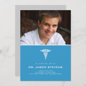 Caduceus Medical Abschluss Einladung (Vorne/Hinten)