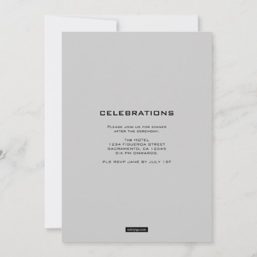 Caduceus Medical Abschluss Einladung (Rückseite)