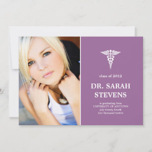 Caduceus Medical Abschluss Foto Einladung