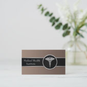 Caduceus Medical Business Card Visitenkarte (Stehend Vorderseite)