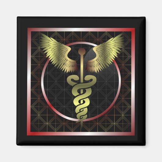 Caduceus Medical Health Magnet (Vorne)
