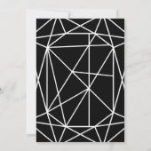 Caduceus Medical Nursing School Chic Black & White Einladung (Rückseite)