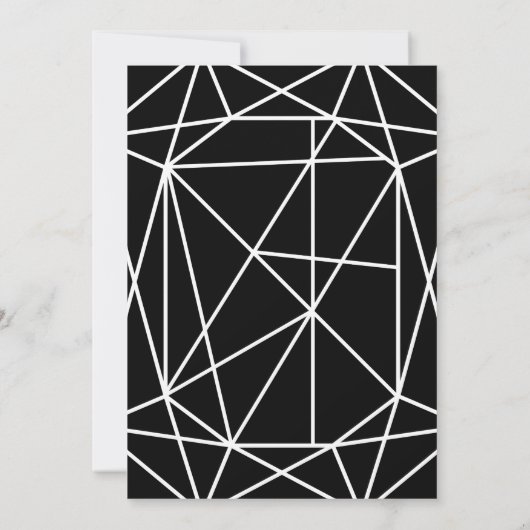 Caduceus Medical Nursing School Chic Black & White Einladung (Rückseite)