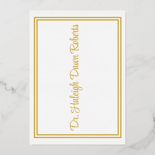 Caduceus Medical School Abschluss Grün/Schwarz Folieneinladung (Rückseite)