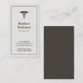 Caduceus Medical Student Teacher - Klassisch elega Visitenkarte (Vorne/Hinten)