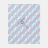 Caduceus Medical Symbol auf der Perlendekoration d Fleecedecke (Vorderseite)