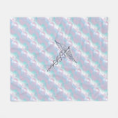 Caduceus Medical Symbol auf der Perlendekoration d Fleecedecke (Vorderseite (Horizontal))